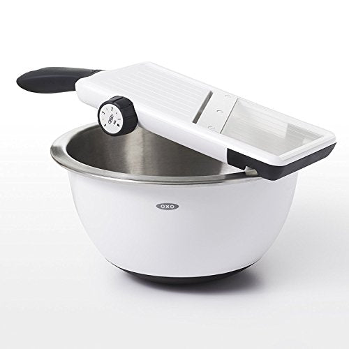 Adjustable Handheld Mandoline Slicer - Large Food Prep Tool with Safety Guard