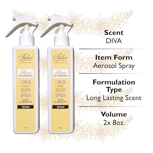 Diva Linen & Room Spray Bundle - 2 Pack 8oz Air Freshener & Odor Eliminator with Stain Remover Pen