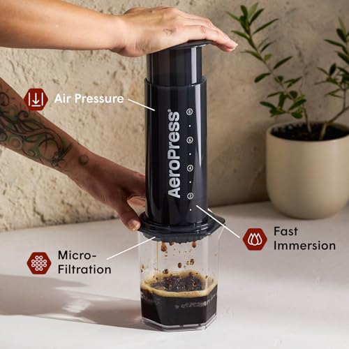 AeroPress XL Coffee Press Gray - 3-in-1 French Press, Pour-Over & Espresso