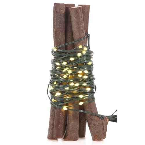 Magicnight Micro Twinkle Battery Operated Fairy Lights, 100 LED Small Warm White String Lights with Remote with Timer Mini Christmas Lights for Bedroom, 33ft Green Wire for Indoor Plants Decor