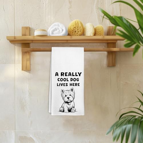 Yorkshire Terrier Dog Kitchen Towel - Funny Yorkie Gift for Women, 16x24