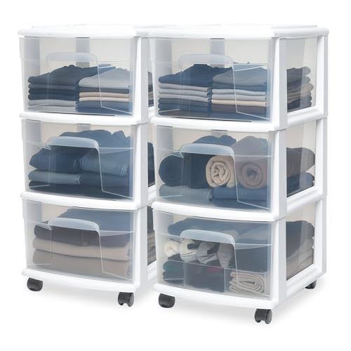 White 3-Tier Storage Cart with Removable Wheels - 2 Pack
