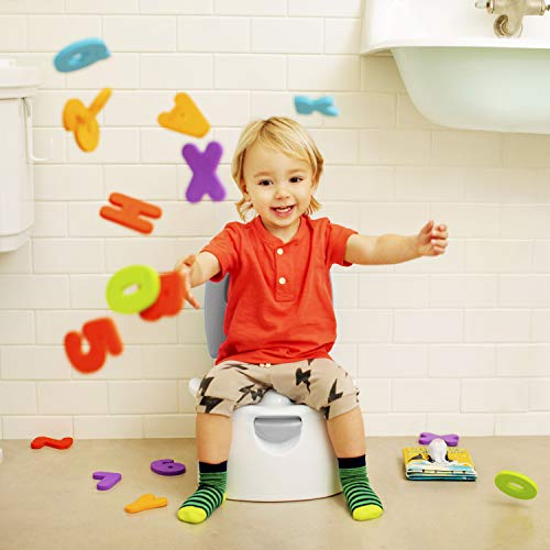 Munchkin Arm & Hammer 3-in-1 Potty Training Seat with Step Stool, Grey - Includes Potty & Trainer