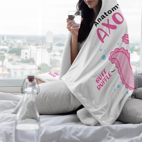 Axolotl Hooded Blanket for Kids 50x40 Inches - Cute Animal Plush Throw