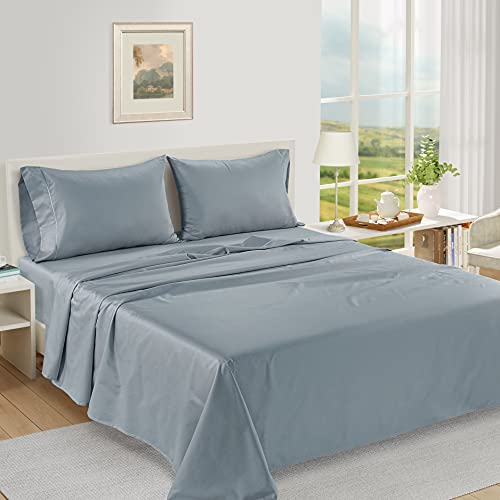 Egyptian Cotton Queen Sheets Set - Ultra Soft Luxury Bed Linen, Deep Pockets