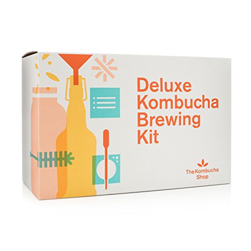 Deluxe Organic Kombucha Starter Kit - Six Swing Top Bottles,