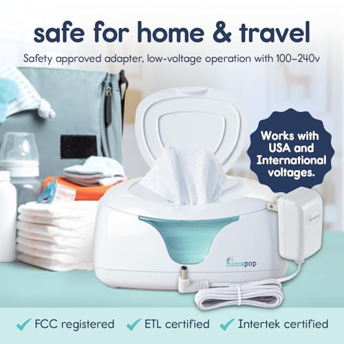 Hiccapop Baby Wipe Warmer & Dispenser - White, Keeps Wipes Moist & Warm