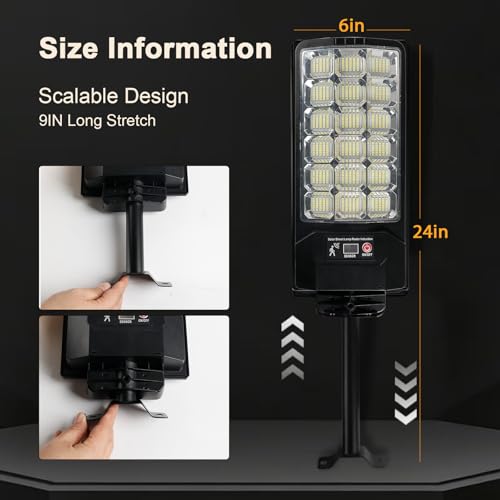 Solar Street Light Outdoor Waterproof Flood Light with Remote - 6P Variation