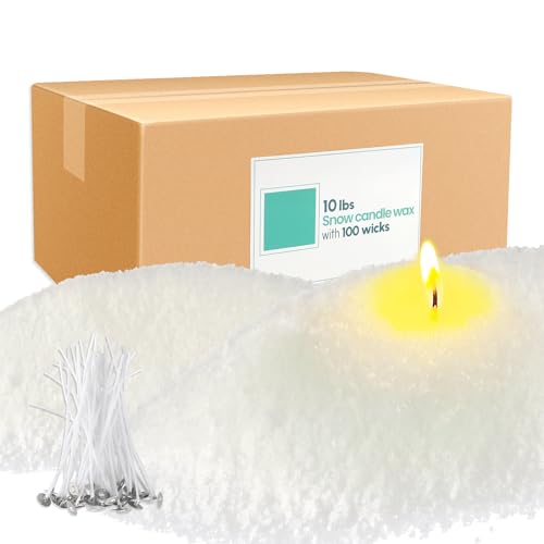 Pearl Wax Sand DIY Candle Making Set - 10 lb, Reusable & Unscented with 100 Wicks - Pearl Wax Variation