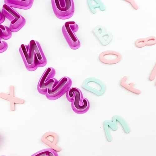 35 Pcs Letter And Number Cookie Cutters,Cake Pop Mold,Fondant Letter Cutters,Alphabet Number Shapes Clay Cutters For Polymer,Suitable Birthday, Christmas, New Year And Holiday Party Decorations