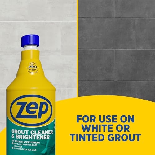 Zep Grout Cleaner & Brightener - Deep Stain Removal, 32 oz Pack of 4