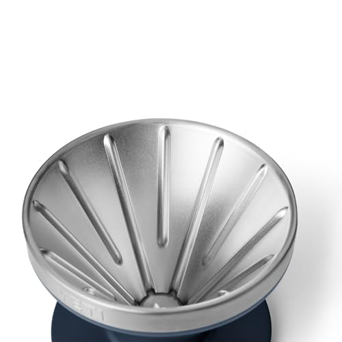 YETI Pour Over Coffee Maker Accessory Navy Fits All V60 Filters Durable Stainless Steel