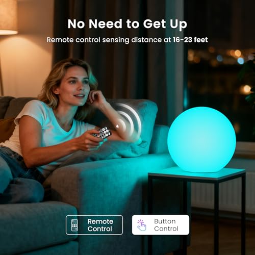 Rechargeable 6-Inch LED Night Light Ball with Hanging Hook - Nursery & Indoor Decor Set of 1