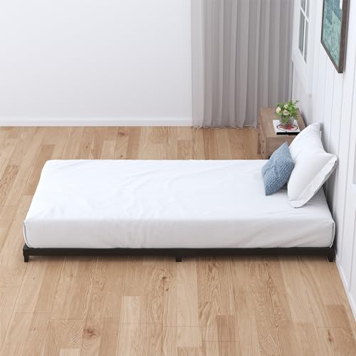 Nailsong 4 Inch Twin Low Profile Bed Frame - Platform Bed, No Box Spring Needed