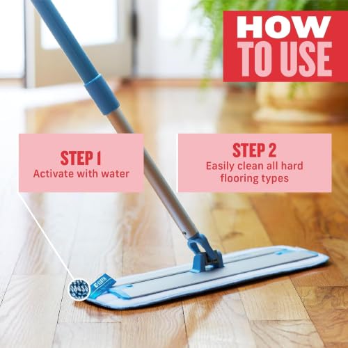Deep Clean Microfiber Mop for Hard Floors - Reusable & No Spray Needed