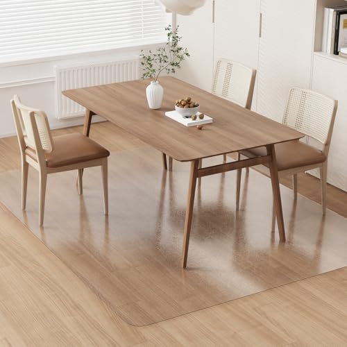 ZPAI Frosted Clear Plastic Floor Mat 5'x7' No Slip Dining Table Protector