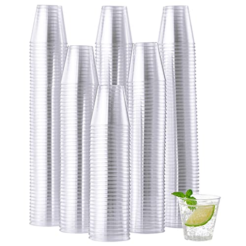 1000 Pack 1.5 oz Disposable Plastic Shot Glasses for Tasting & Sampling - Clear, Recyclable