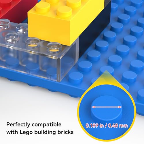 BlissBox 8-Pack Multi-Color Floating Wall Shelves for LEGO Displays, 5x5.5 inch