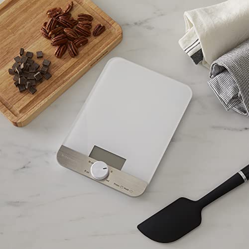 Kitchen Scale 11lb Digital Food & Kitchen Weighing Scale with Glass Surface - White - Variation of THIS listing