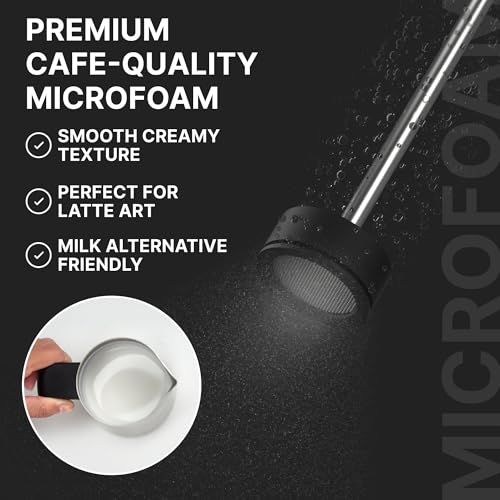 NanoFoamer Milk Frother - Rechargeable Handheld Foamer - Black