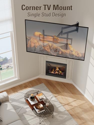 Heavy Duty Corner TV Wall Mount with Long Swivel Arm for 37-75 Inch Screens