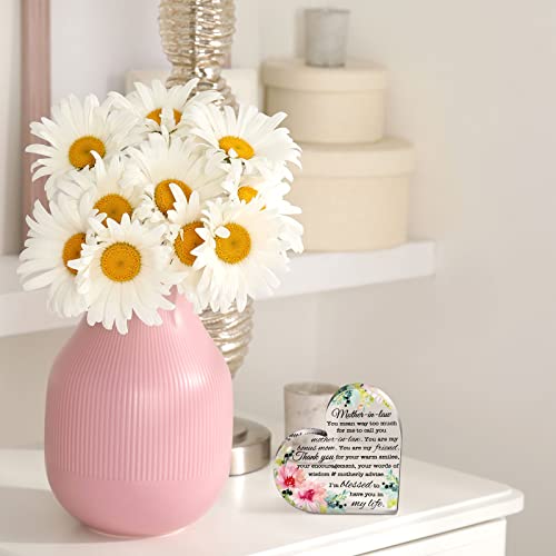 Jetec Heart Plaque Gift for Mom from Daughter Son – Mother in Law Edition