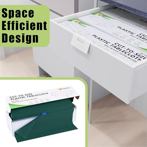 54 Inch x 3600 Inch Christmas Green Disposable Waterproof Table Cover Roll for Events