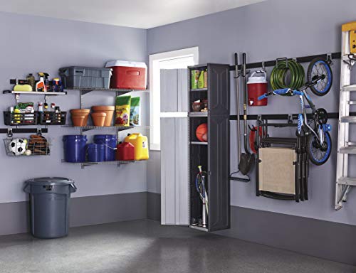 Gray Rubbermaid Commercial BRUTE 14-Gallon Tote Storage Container with Lid - Heavy-Duty, Stackable, Reusable