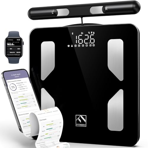 FITINDEX Body Pod Smart Scale Black - 8-Electrode Body Composition Analyzer