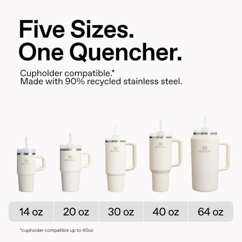 Stanley Quencher H2.0 Flow State Tumbler 40 oz Chili Red | Vacuum Insulated Drinkware