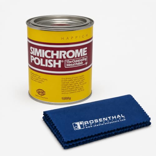 Metal Polish Cream for Chrome Aluminum Brass & Jewelry - Restores Shine in Seconds 1000g