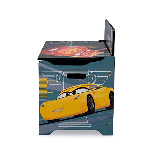 Delta Children Disney/Pixar Cars Deluxe Toy Box with Graphics, Safety Lid