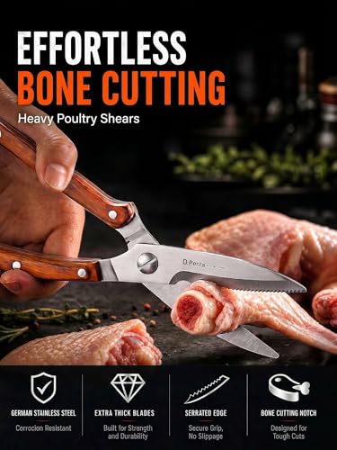 Brown 16-Piece Kitchen Knife Set with Wood Block - Sharp Stainless Steel Blades