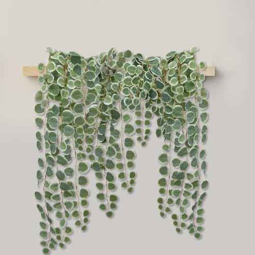 3 Size Fake Hanging Plants Greenery Fake Eucalyptus Leaves Faux Hanging Plant Fake Vine Plant for Wall Decor Bathroom DIY Christmas Room Indoor Outdoor Decorations