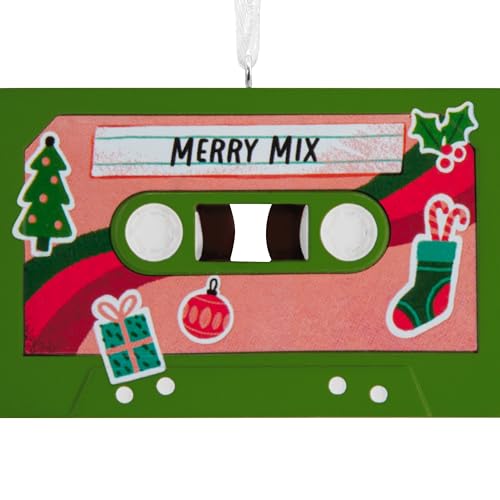 Merry Mixtape Hallmark Christmas Ornament - Retro Cassette Tape Keepsake