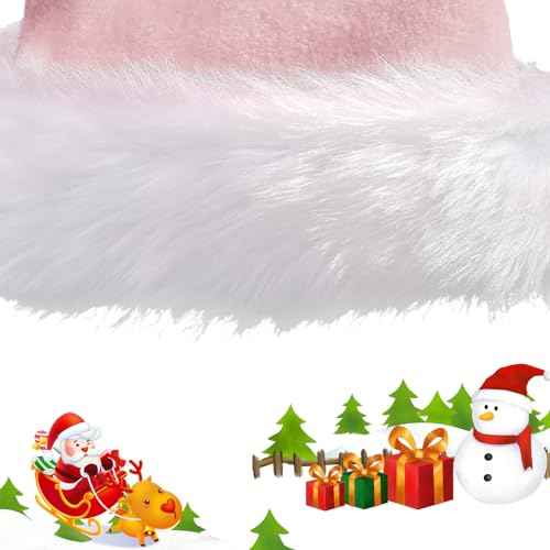 GlyinnHe Christmas Santa Hats for Adults Christmas New Year Party Decorations and Supplies