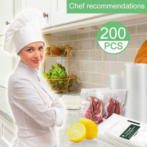 Large Vacuum Sealer Bags 14x20 Inches - 4mil Heavy Duty Food Storage, 200 Count