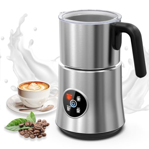 Milk Frother and Steamer 4-in-1 Electric Foam Maker with Detachable Stainless Steel Jug - Stainless Steel