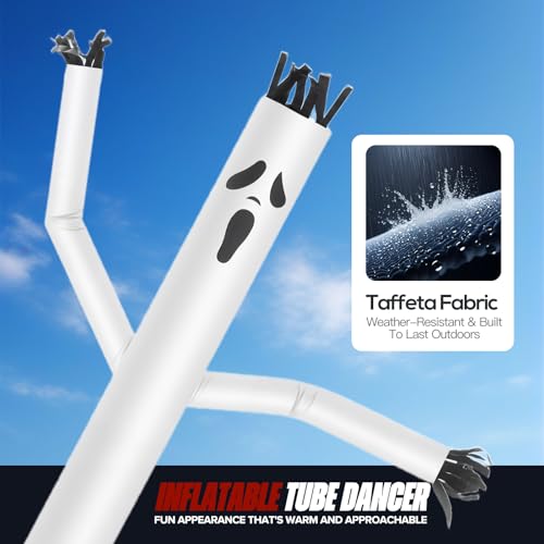 6ft Inflatable Dancing Ghost Man with Blower & Spotlight for Halloween Yard Decor