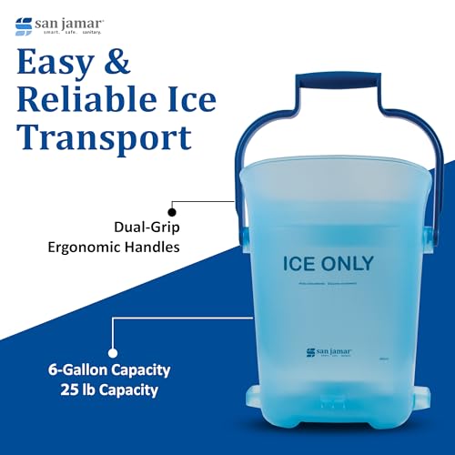 6-Gallon Ice Bucket with Dual-Grip Handles - Light Duty Blue