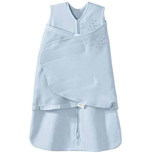 HALO Baby Blue Cotton Swaddle Sleep Sack Newborn 0-3 Months Adjustable