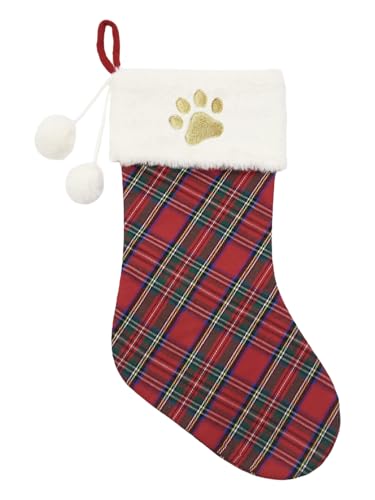 Just Jolly 20" Monogram Christmas Stockings with Pom Poms - PAW Personalized Holiday Decor