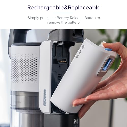 Levoit LVAC-200 Vacuum Replacement Battery White (Variation of LVAC-200 Battery White, 2200mAh, 50-Minute Runtime)