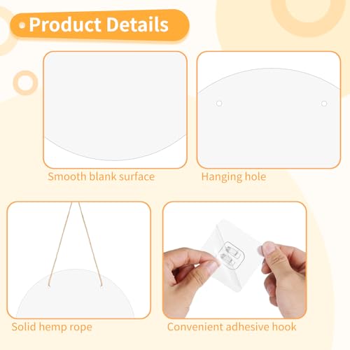 10 Pcs 12 in Aluminum Sublimation Door Hanging Disc Signs, Blank for