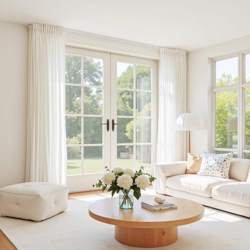 White Adjustable Ceiling or Wall Curtain Track Kit 3ft-6ft for Living Room Bedroom