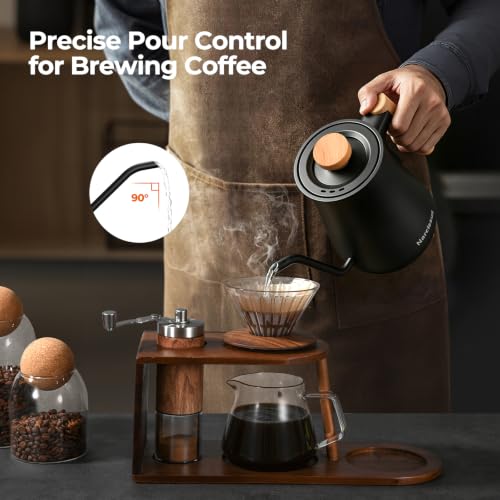 Gooseneck Electric Kettle with Precise Temperature Control 0.9L 1200W