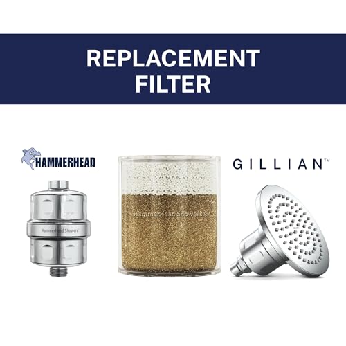 Shower Head Filter Replacement Cartridge with KDF-55 for Chlorine & Heavy Metals Removal