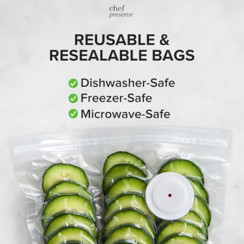 Handheld Vacuum Sealer with 10 Reusable Food Bags - Compact Food Saver Machine