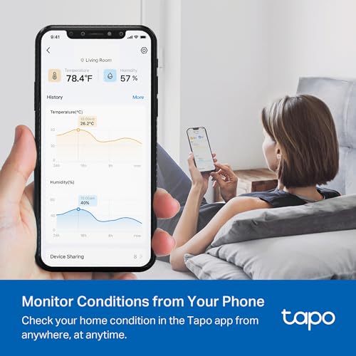 Tapo Smart Temperature and Humidity Sensor - Swiss-Made, Requires Hub, Model T315 - Sensor Only
