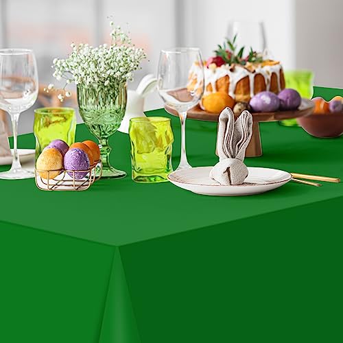 MASHAN 36 Pack Italian Christmas Theme Rectangle Tablecloth Red White Green 54x108 Inches - Bulk Holiday Party Decor